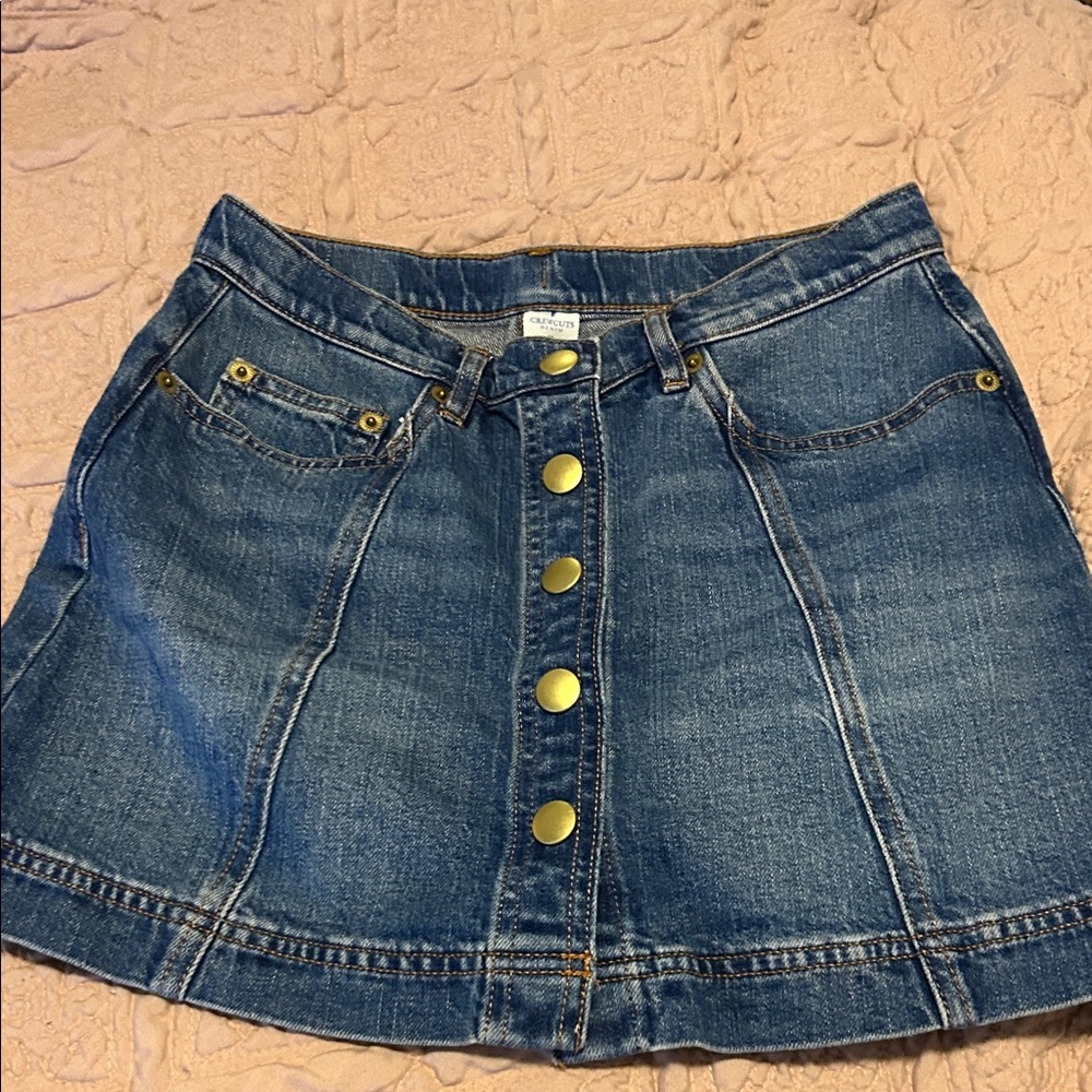 Crewcuts Denim Button-Front Skirt